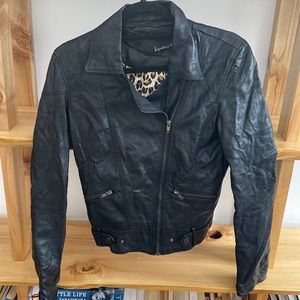 Signature 8 faux leather jacket